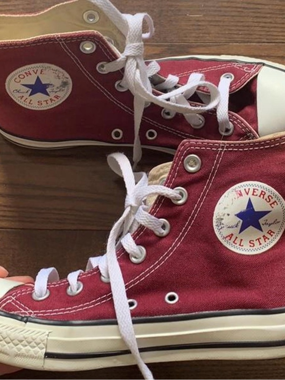 Converse Burgundy High-Top Sneakers